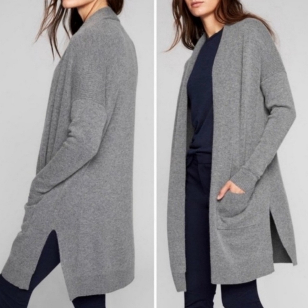 Athleta Spirit Wool Cashmere Wrap Cardigan Size Small Tan/Brown
